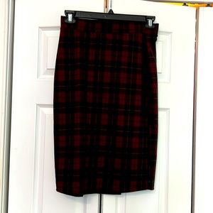 Plaid Pencil Skirt